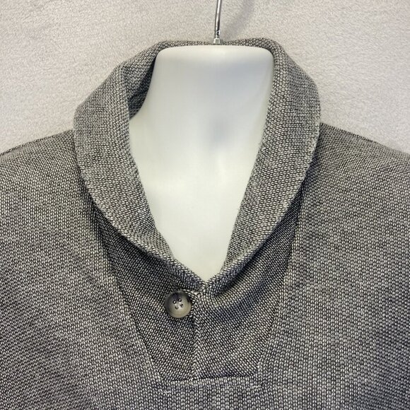 Marine Layer Lightweight Sweater Mens Medium Gray Shawl Collar Button Pullover‎ - Picture 5 of 14